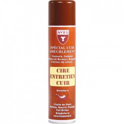 Cire entretien cuir d'ameublement - 400 ml - AVEL - Entretien du cuir - BR-701093