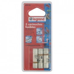 Cartouche domestique cylindrique - 32 A - 10.3 x 38 mm - Avec voyant - Lot de 3 - LEGRAND - Fusibles - BR-826626