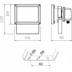 Projecteur LED étanche et inclinable - 10 Watts - DHOME - Pour l'extérieur - BR-243491