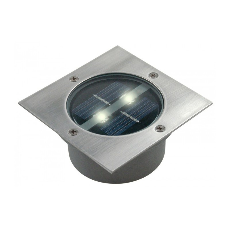 Spot solaire encastrable - Carré - 2 LED - RANEX - Pour l'extérieur - BR-103425