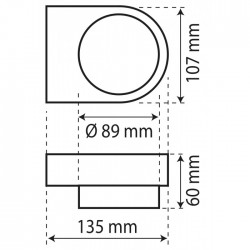 Applique murale en inox - 107 x 60 x 135 mm - Kent - RANEX - Pour l'extérieur - BR-233442