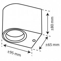 Applique murale en inox - 65 x 80 x 95 mm - Kimi - RANEX - Pour l'extérieur - BR-233435