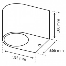 Applique murale en aluminium - 66 x 80 x 95 mm - Bastia - RANEX - Pour l'extérieur - BR-233439