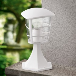 Borne - 30 cm - Aloria - Blanc - EGLO - Pour l'extérieur - BR-233187