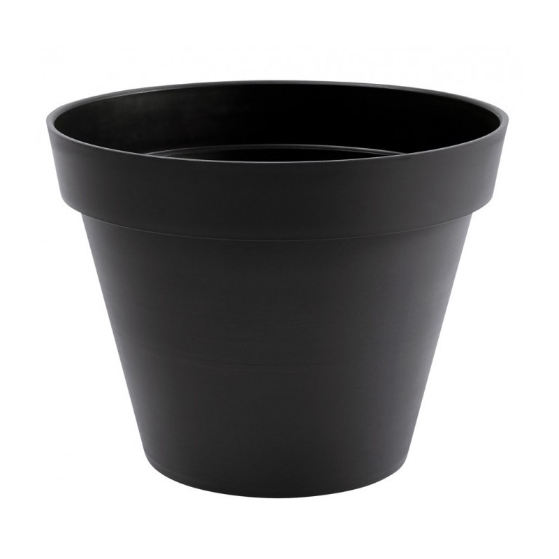 Pot à  fleur en plastique - Gamme Toscane - 23 L - Gris anthracite - EDA - Pots ronds - BR-315537