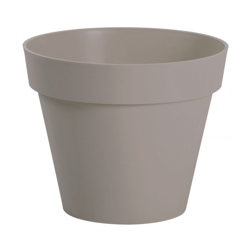 Pot à  fleur en plastique - Gamme Toscane - 76 L - Taupe - EDA - Pots ronds - BR-309558