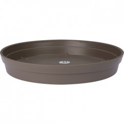 Soucoupe Toscane - Taupe - Diamètre 34,5 cm pour pot de 43 L- EDA - Soucoupes pot à fleur - BR-309526