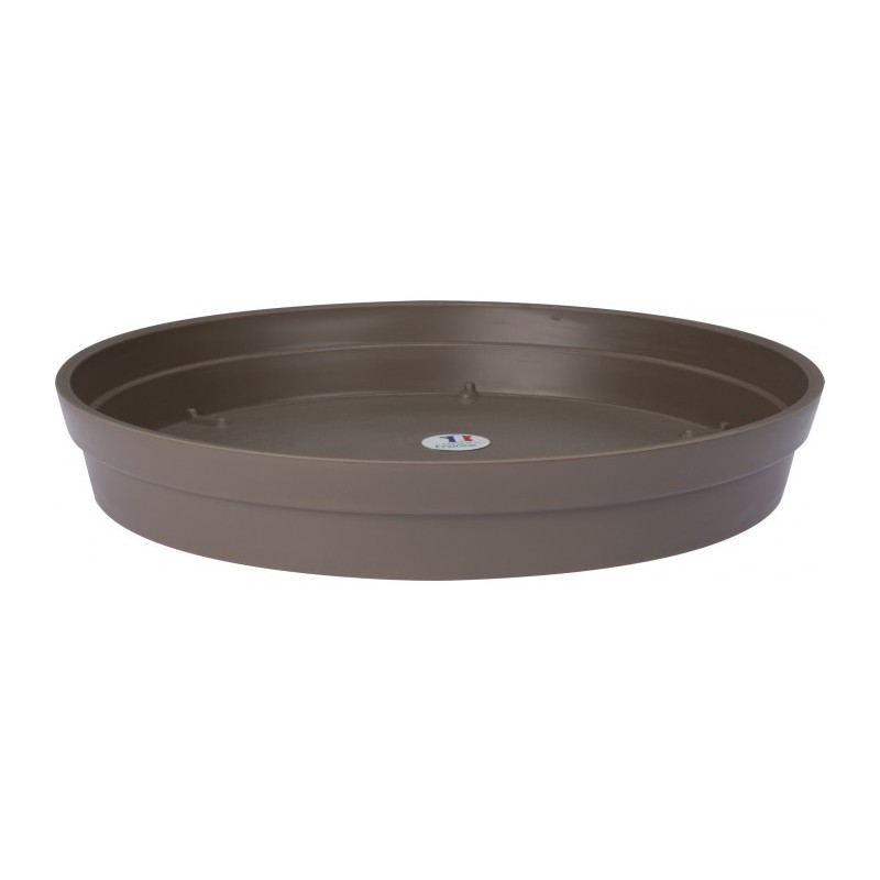 Soucoupe Toscane - Taupe - Diamètre 34,5 cm pour pot de 43 L- EDA - Soucoupes pot à fleur - BR-309526