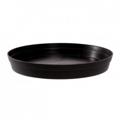 Soucoupe Toscane - Anthracite - Diamètre 28 cm pour pot de 23 L- EDA - Soucoupes pot à fleur - BR-315541