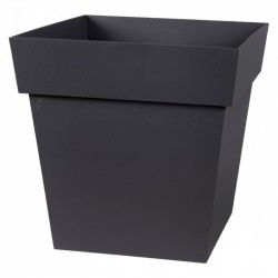 Pot à  fleur carré - Gamme Toscane - 22 L - Gris anthracite- EDA - Pots carrés - BR-315555