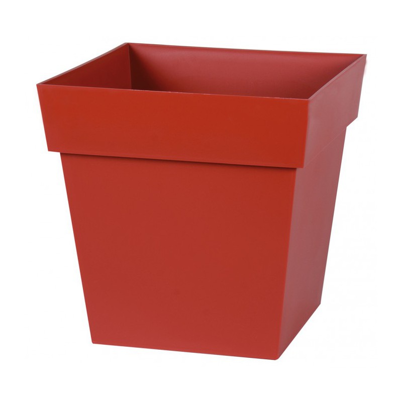 Pot à  fleur carré - Gamme Toscane - 22 L - Rubis - EDA - Pots carrés - BR-315557