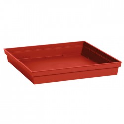 Soucoupe carré - Gamme Toscane - 22 L - Rubis - EDA - Soucoupes pot à fleur - BR-315561