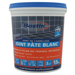 Joint de carrelage - Pâte Blanc - 1.5 Kgs - BOSTIK - Joint de carrelage - BR-601100