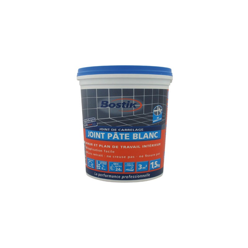 Joint de carrelage - Pâte Blanc - 1.5 Kgs - BOSTIK - Joint de carrelage - BR-601100