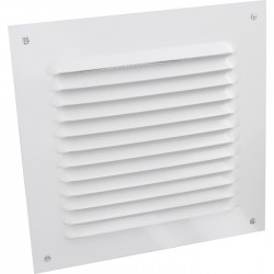 Grille de ventilation avec moustiquaire - métal - Carré - 165 mm - Blanc -DMO - Grille de ventilation - BR-421530B