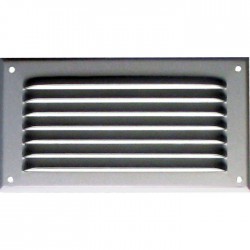 Grille de ventilation avec moustiquaire - métal - Rectangle - 140 x 50 mm - Aluminium - DMO - Grille de ventilation - BR-421535