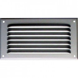 Grille de ventilation avec moustiquaire - métal - Rectangle - 190 x 100 mm - Aluminium - DMO - Grille de ventilation - BR-421542