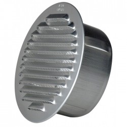 Grille de ventilation à  encastrer - Ronde - 80 mm - Aluminium - DMO - Grille de ventilation - BR-421561