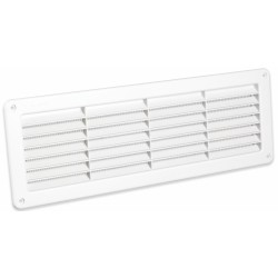 Grille de ventilation encastrable - A visser - Blanc - 370 x 123 mm - DMO - Grille de ventilation - BR-421563