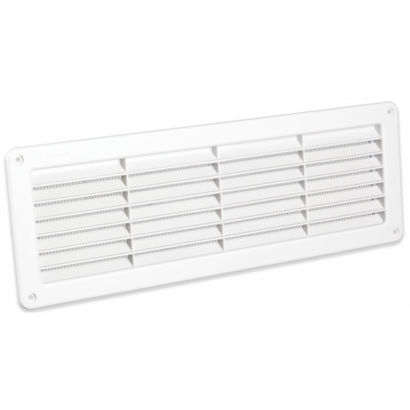 Grille de ventilation encastrable - A visser - Blanc - 370 x 123 mm - DMO - Grille de ventilation - BR-421563