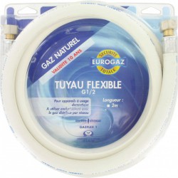 Tuyau flexible pour gaz naturel - 2 M - EUROGAZ - Tubes et flexibles Gaz - BR-009199