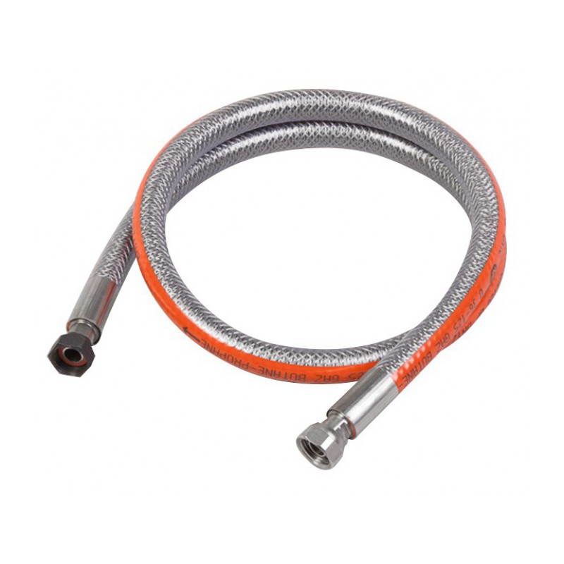 Tuyau flexible inox pour butane ou propane - 1 M - EUROGAZ - Tubes et flexibles Gaz - BR-009217