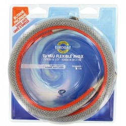 Tuyau flexible inox pour butane ou propane - 1 M - EUROGAZ - Tubes et flexibles Gaz - BR-009217