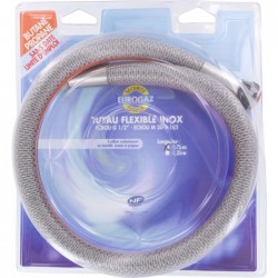 Tuyau flexible inox pour butane ou propane - 75 cm - EUROGAZ - Tubes et flexibles Gaz - BR-009216