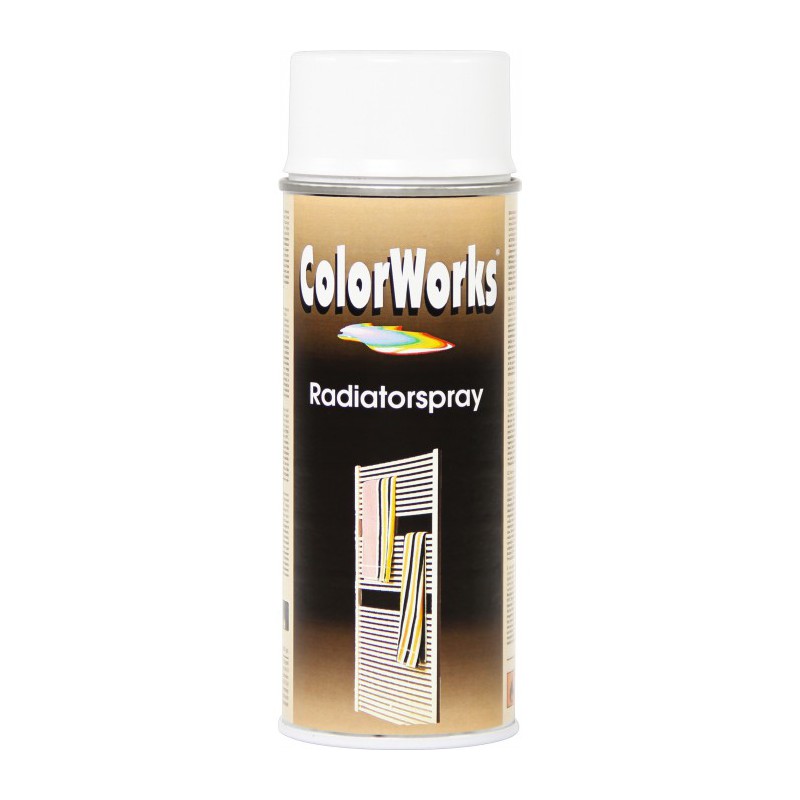 Peinture radiateur - Blanc - Aérosol 400 ml - COLORWORKS - Peinture aérosol - BR-600565