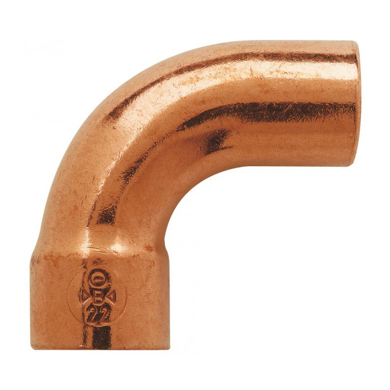 Coude en cuivre - A souder - 90° grand rayon - Mâle / Femelle - 18 mm - RACCORDS - Raccords à souder - BR-001260