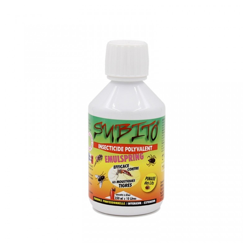 Insecticide polyvalent Emulspring - à  base de pyréthrinoïdes - 250 ml - SUBITO - Insectes rampants - SEMUL250