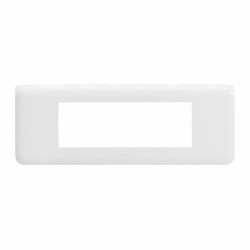 Plaque avec support Mosaic - pour 6 modules montage horizontal - Blanc - LEGRAND - Plaques d'interrupteur - BR-404233