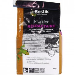 Mortier réfractaire - 5Kg - BOSTIK - Mortier - BR-700170