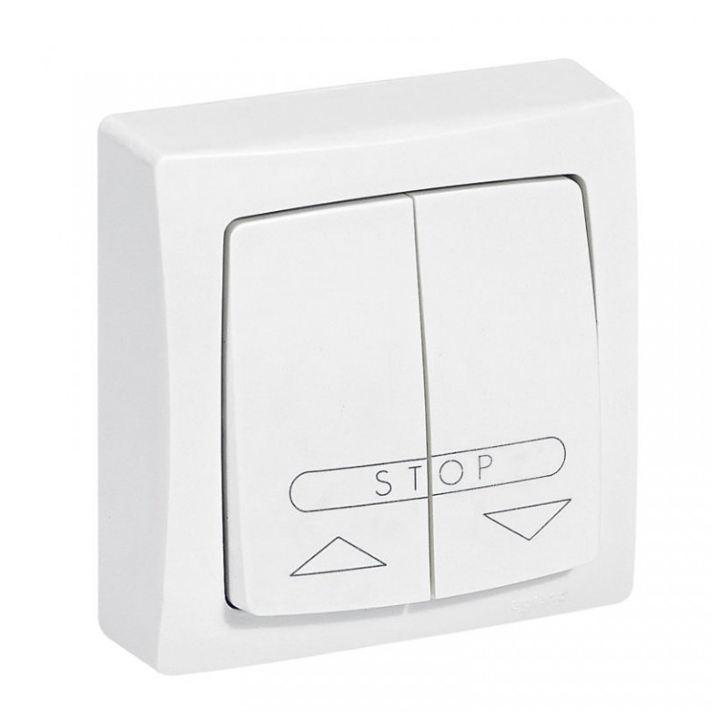 Poussoir pour commande centralisée volets roulants Appareillage Saillie - Blanc - 10 A - LEGRAND - Appareillage : Commandes /...