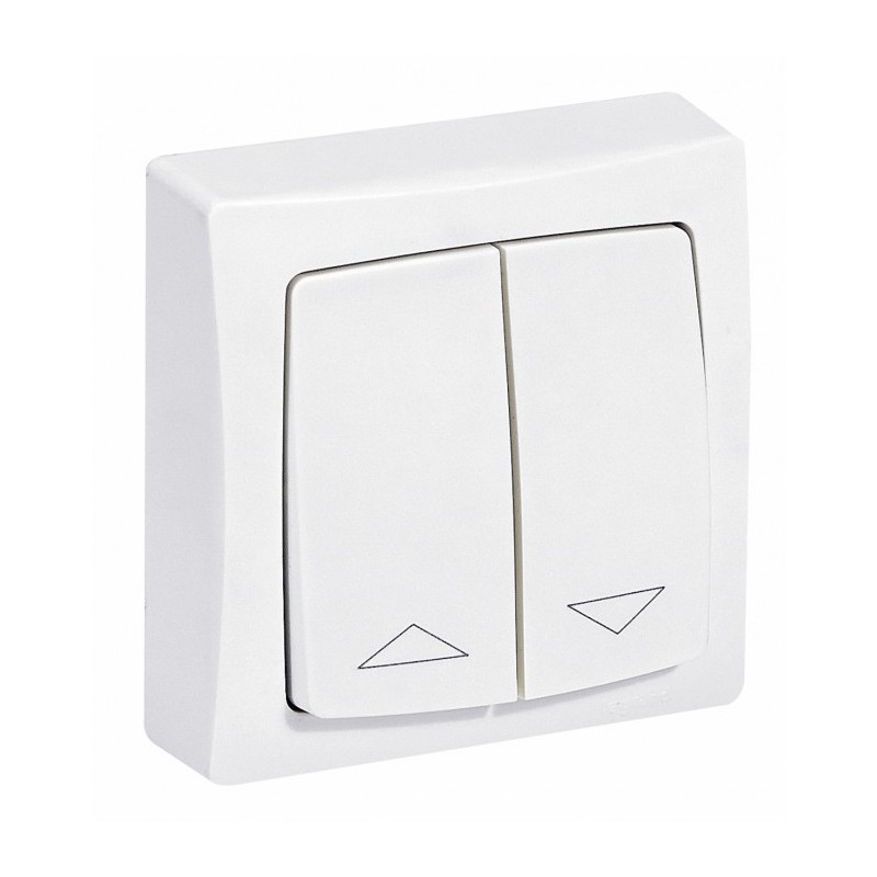 Interrupteur individuel de volets roulants Appareillage Saillie - Blanc - 10 A - LEGRAND - Appareillage : Commandes / interru...