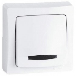 Poussoir lumineux (voyant fourni) Appareillage Saillie - Blanc - 6 A - LEGRAND - Appareillage : Commandes / interrupteurs... ...