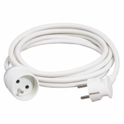 Rallonge pour une fiche avec terre - plastique - 10 m - H05 VV-F 3G 1,5 mmÂ² - Blanc - LEGRAND - Rallonges électriques - BR-4...