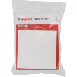 Plaque obturatrice Neptune - Blanc - LEGRAND - Appareillage : Commandes / interrupteurs... - BR-412517