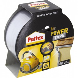 Adhésif super-puissant Power Tape de PATTEX - 25 m - Gris - Ruban adhésif fixateur - BR-215775