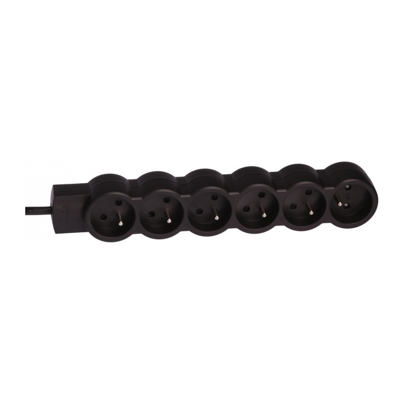 Rallonge 6 prises de courant - cordon 3 m - Noir - LEGRAND - Rallonges électriques - BR-131571 Rallonge 6 prises de courant - cordon 3 m - Noir - LEGRAND - Rallonges électriques - BR-131571